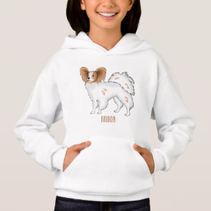 Papillon-Hund-Cartoon-Abbildung Hoodie