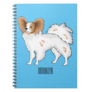 Papillon-Hund-Cartoon-Abbildung Notizblock