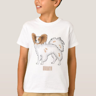 Papillon-Hund-Cartoon-Abbildung T-Shirt