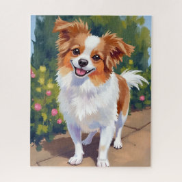 Papillon-Hund | Haustier Aquarellmalerei Puzzle
