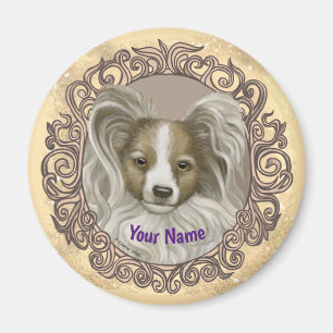 Papillon-Hund Magnet
