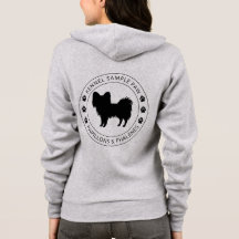 Papillon-Hund-Silhouette mit Pfoten und individuel