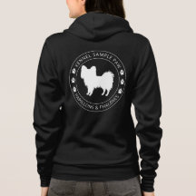 Papillon-Hund-Silhouette mit Pfoten und individuel