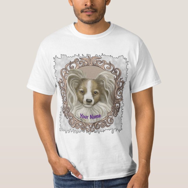 Papillon-Hund  T-Shirt (Vorderseite)