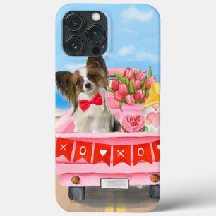 Papillon-Hund Valentinstag LKW Herzen Case-Mate iPhone Hülle