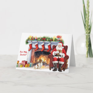 Papillon-Hund Weihnachtsgeschenk Feiertagskarte