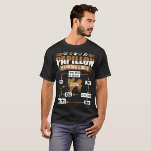 Papillon Hundeabstreifenlogik-T-Shirt T-Shirt