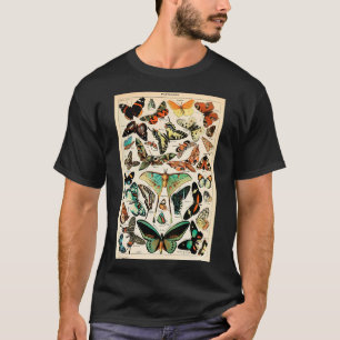 Papillon I Vintage französische Schmetterlingsdiag T-Shirt