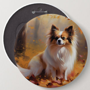 Papillon im Herbst Leaves Fall Inspiriert Button