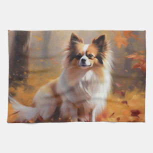 Papillon im Herbst Leaves Fall Inspiriert Geschirrtuch