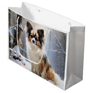 Papillon Lass es schneien Weihnachten Große Geschenktüte