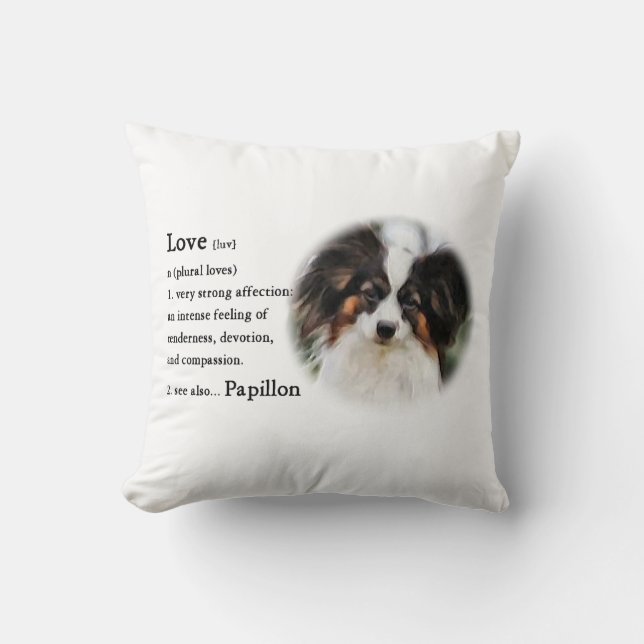 Papillon Liebe Geschenke Kissen (Vorderseite)
