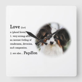 Papillon Liebe Geschenke Quadratische Wanduhr