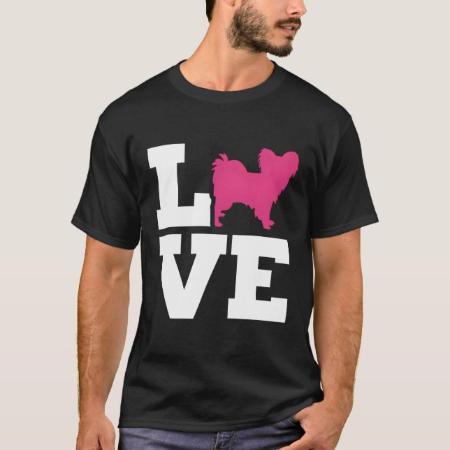 Papillon-Liebe T-Shirt (Vorderseite)