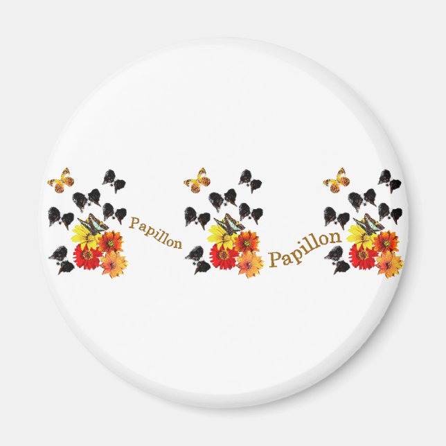 Papillon Lovers Gifts Magnet (Vorne)