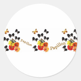 Papillon Lovers Gifts Runder Aufkleber
