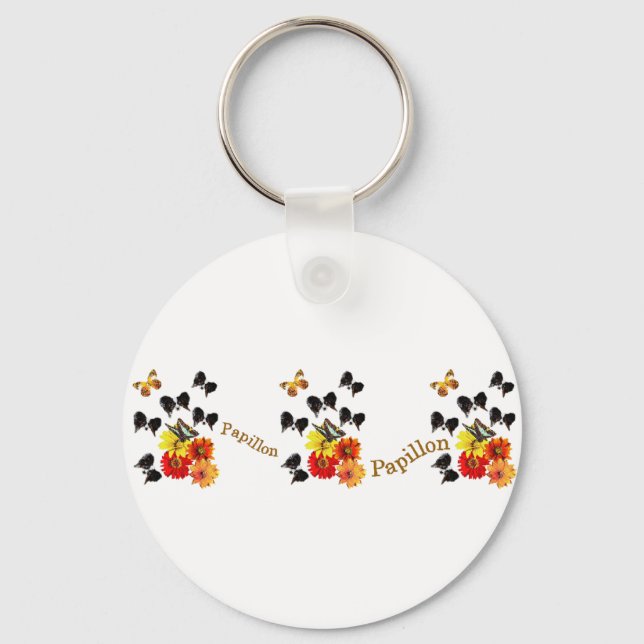Papillon Lovers Gifts Schlüsselanhänger (Vorderseite)
