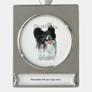 Papillon Mama 2 Banner-Ornament Silber