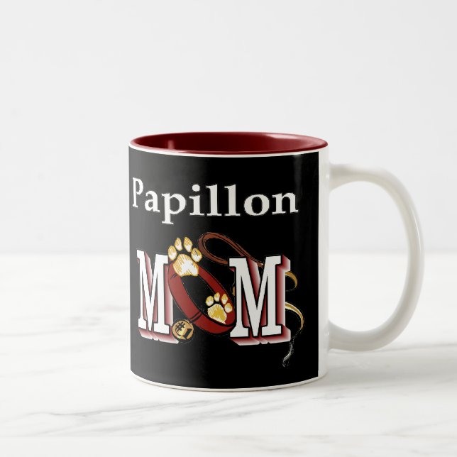 Papillon MAMA Geschenke Zweifarbige Tasse (Rechts)