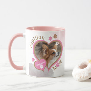 Papillon Mama Personalisierter Hund Foto und Name Tasse