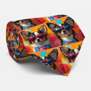 Papillon mit Herzrosen Valentinstag Krawatte