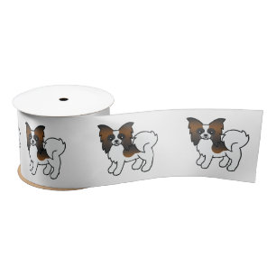 Papillon Niedlich Cartoon Dog Satinband