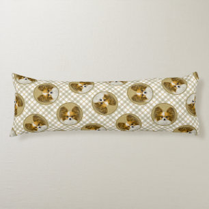 Papillon Painting Lemon und White Original Dog Art Seitenschläferkissen