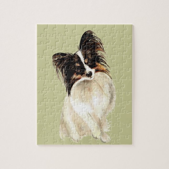 Papillon Papillon Dog Süße Tier Puzzle (Vertikal)