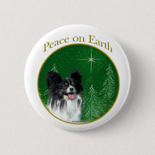 Papillon Peace Button