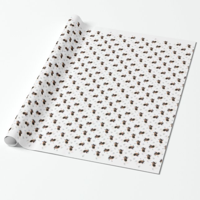 Papillon (Phalene) Geschichtsdesign Geschenkpapier (Ungerollt)