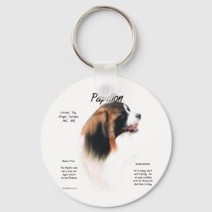 Papillon (Phalene) Geschichtsdesign Schlüsselanhänger