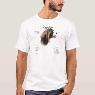 Papillon (Phalene) Geschichtsdesign T-Shirt