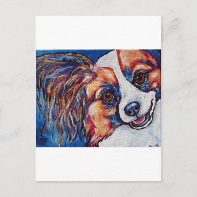 Papillon Postkarte (Vorderseite)