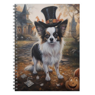 Papillon Pumpkins Halloween Beängstigend Notizblock