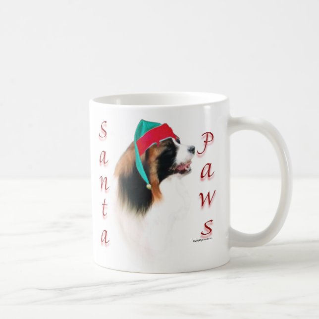 Papillon Santa Paws Kaffeetasse (Rechts)