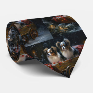 Papillon Schneeschlitten Weihnachtsdekoration Krawatte