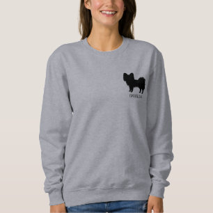 Papillon schwarz (oder andere Farbe) mit benutzerd Sweatshirt