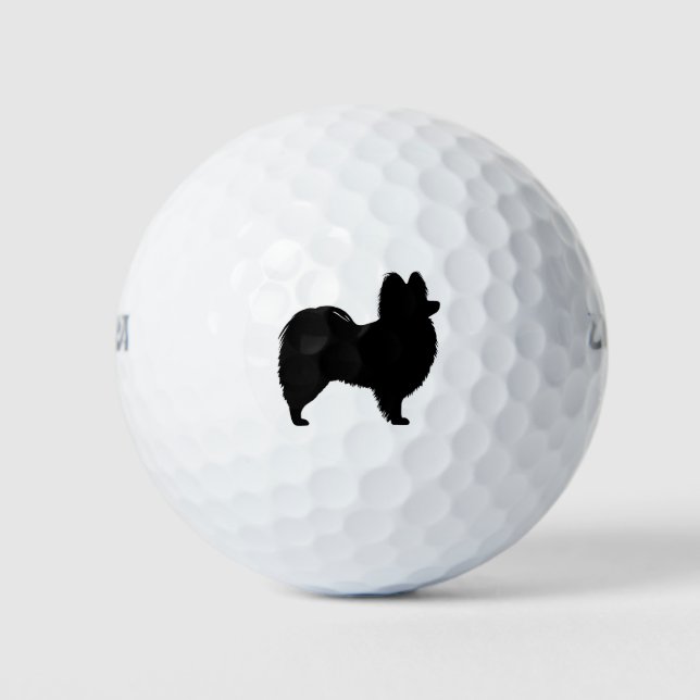 Papillon-Silhouette Golfball (Vorderseite)
