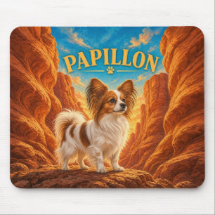Papillon, Slot Canyon Vintage Aquarell Mousepad