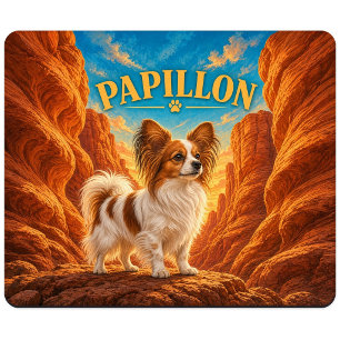 Papillon, Slot Canyon Vintage Aquarell Mousepad
