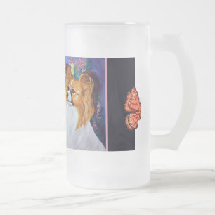 Papillon-Tasse Mattglas Bierglas
