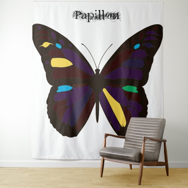 Papillon-Teppich Wandteppich (Beispiel)