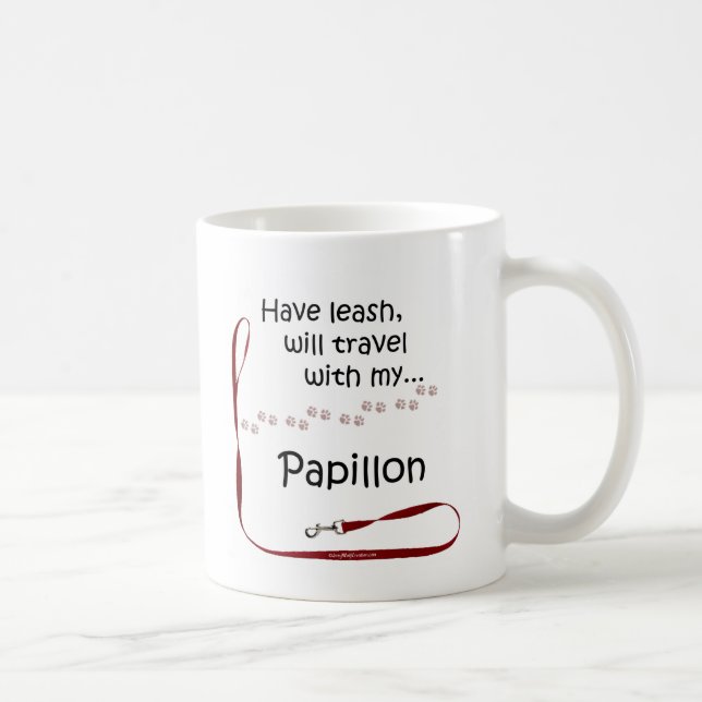 Papillon Travel Leash Tasse (Rechts)