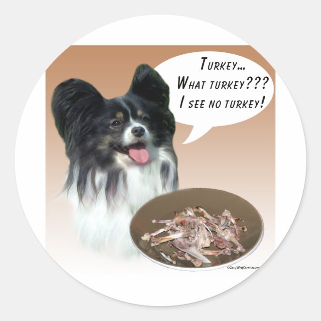Papillon Türkei Runder Aufkleber (Vorderseite)