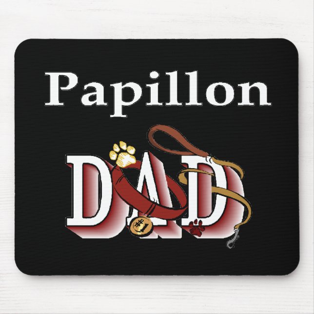 Papillon Vater Gifts Mousepad (Vorne)