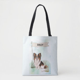 Papillon Wasserfarbe Personalisierter Hund