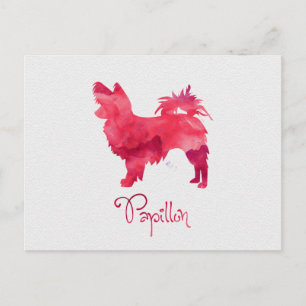 Papillon Watercolor Design Postkarte