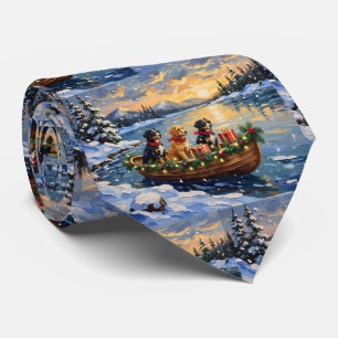 Papillon-Weihnachtsboot-Feiertag Krawatte