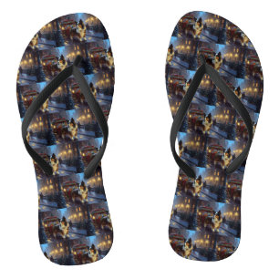 Papillon Weihnachtsfeiertag Flip Flops