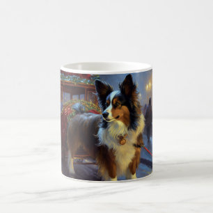 Papillon Weihnachtsfeiertag Kaffeetasse